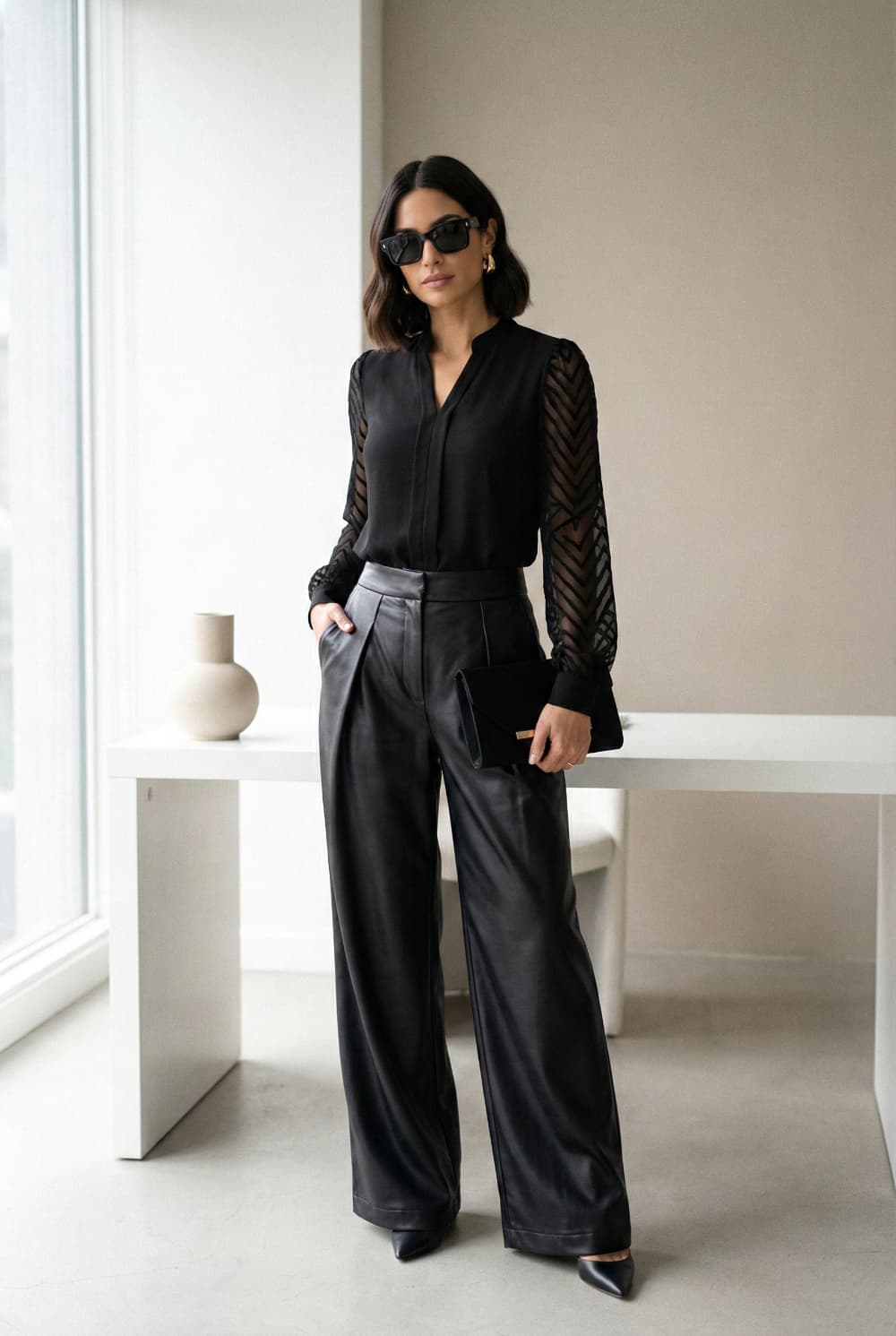 The 'Midnight' Edit — How to Style Black Satin Pants for Evening