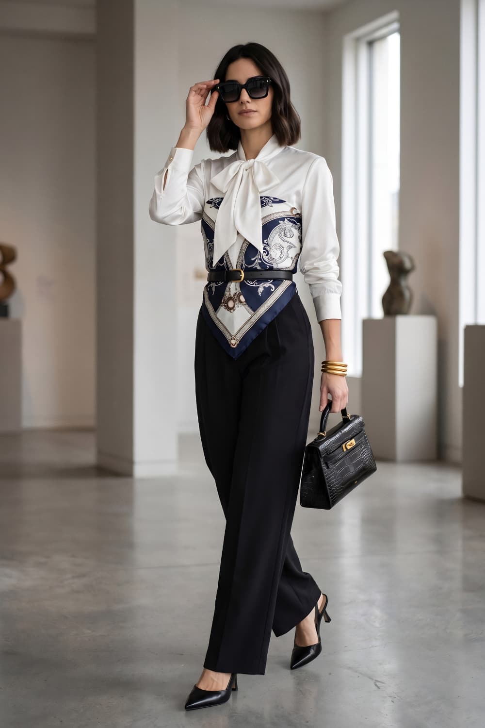 The Scarf Corset — How to Style a Silk Scarf as a Waist Layer