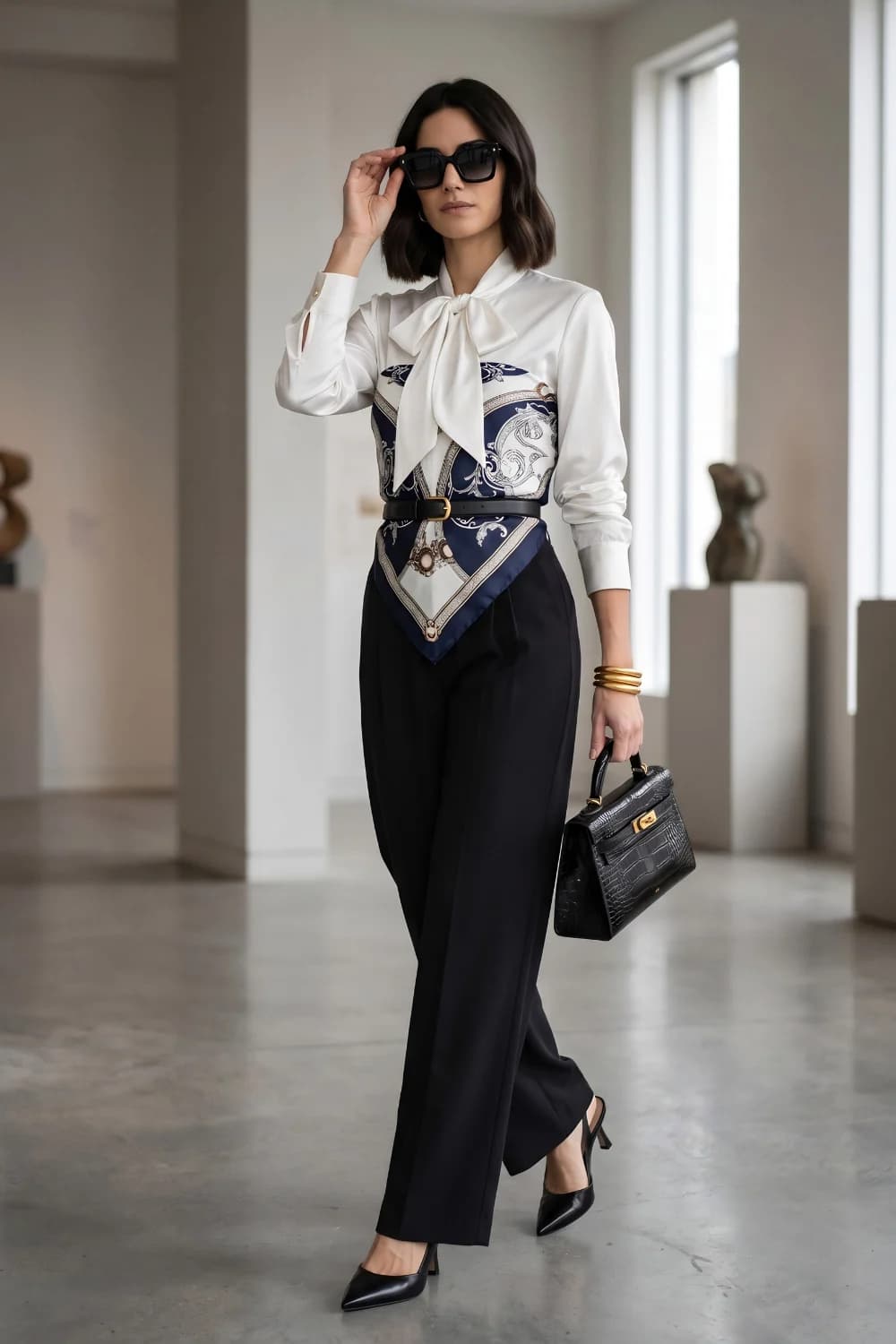 The Scarf Corset — How to Style a Silk Scarf as a Waist Layer