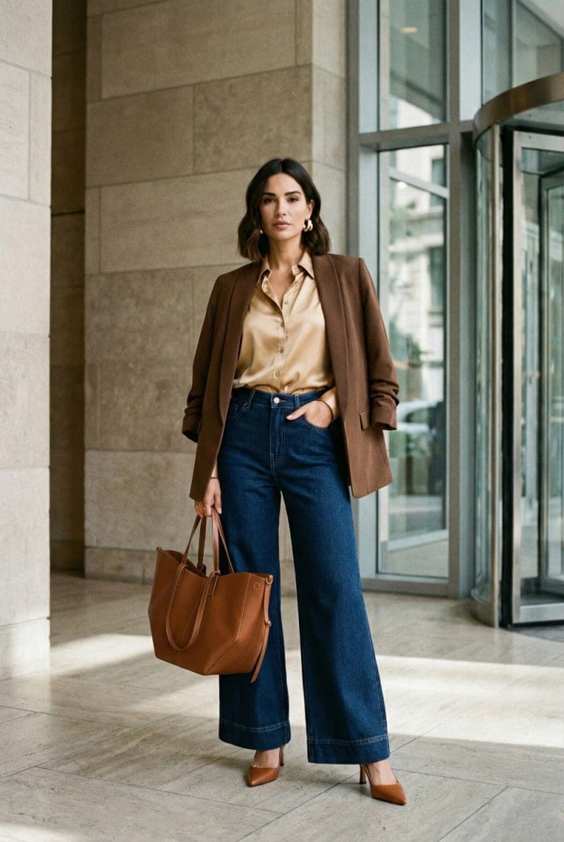 The 'Executive Denim' Edit — How to Master the 'Rich Mom' Workwear Formula