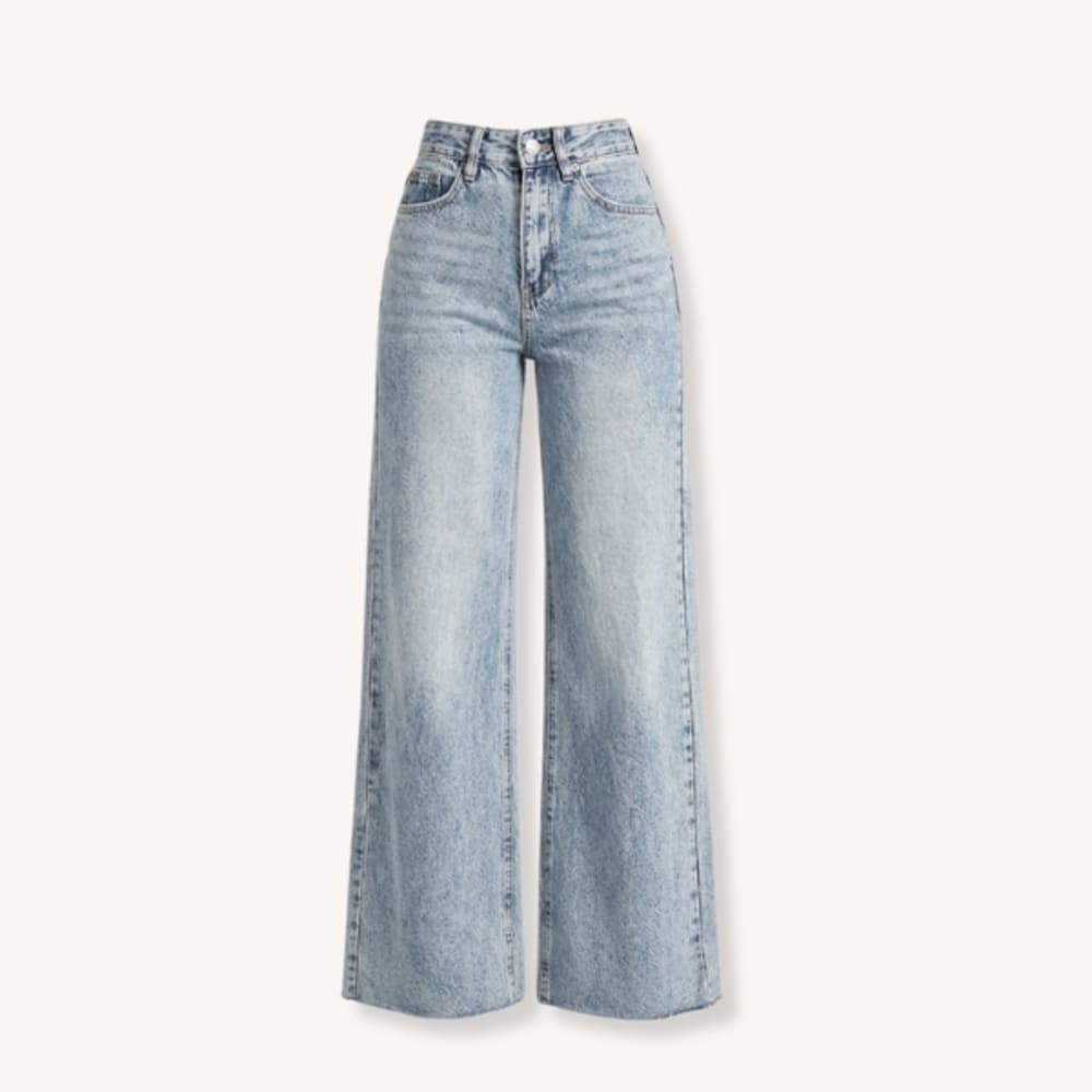ZERMOM Women's Wide Leg Jeans Casual Stretch High Rise Baggy Loose Denim Pants