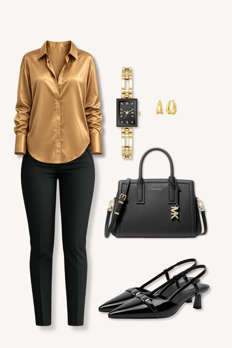 The 'Liquid Gold' Edit — Elevating Soft Corporate with Silk & Structure
