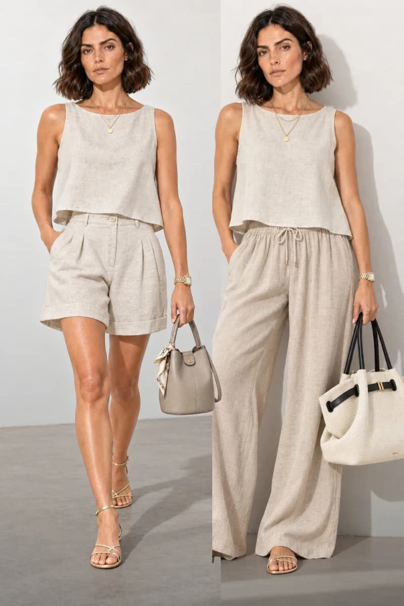 The Old Money Beach Edit: Two Ways to Wear a Linen Blend Set
